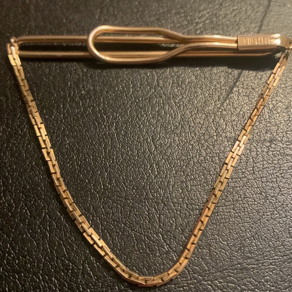 Vintage Swank Gold Tie Clip / Chain - Picture 3 of 3